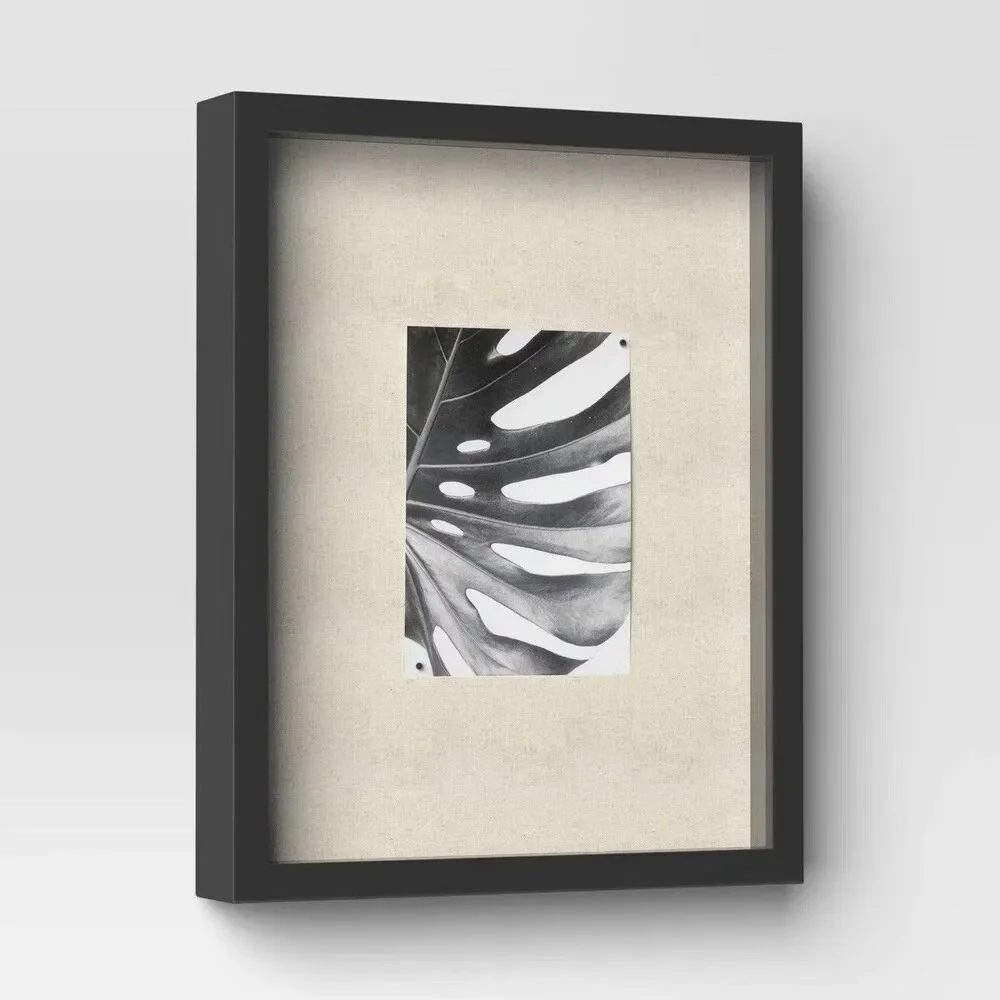 Threshold 11x14 Black Shadow Box Frame Wall Display MDF Case Decor